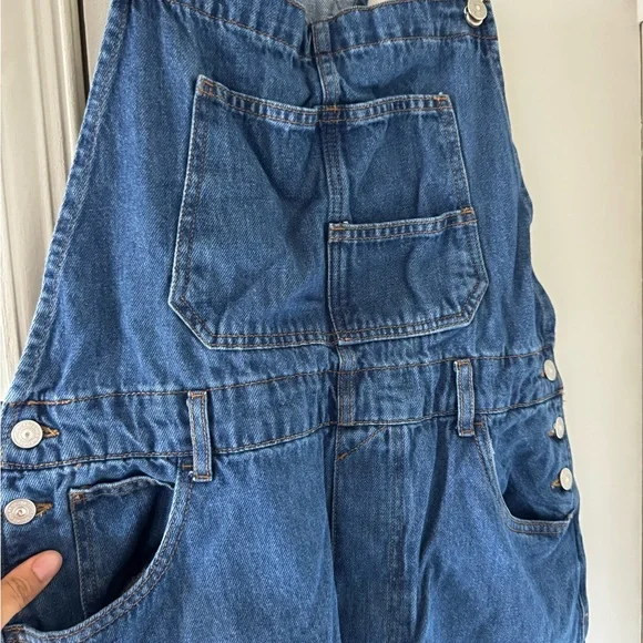 We The Free Classic Blue Denim Overalls size L - Picture 3 of 9